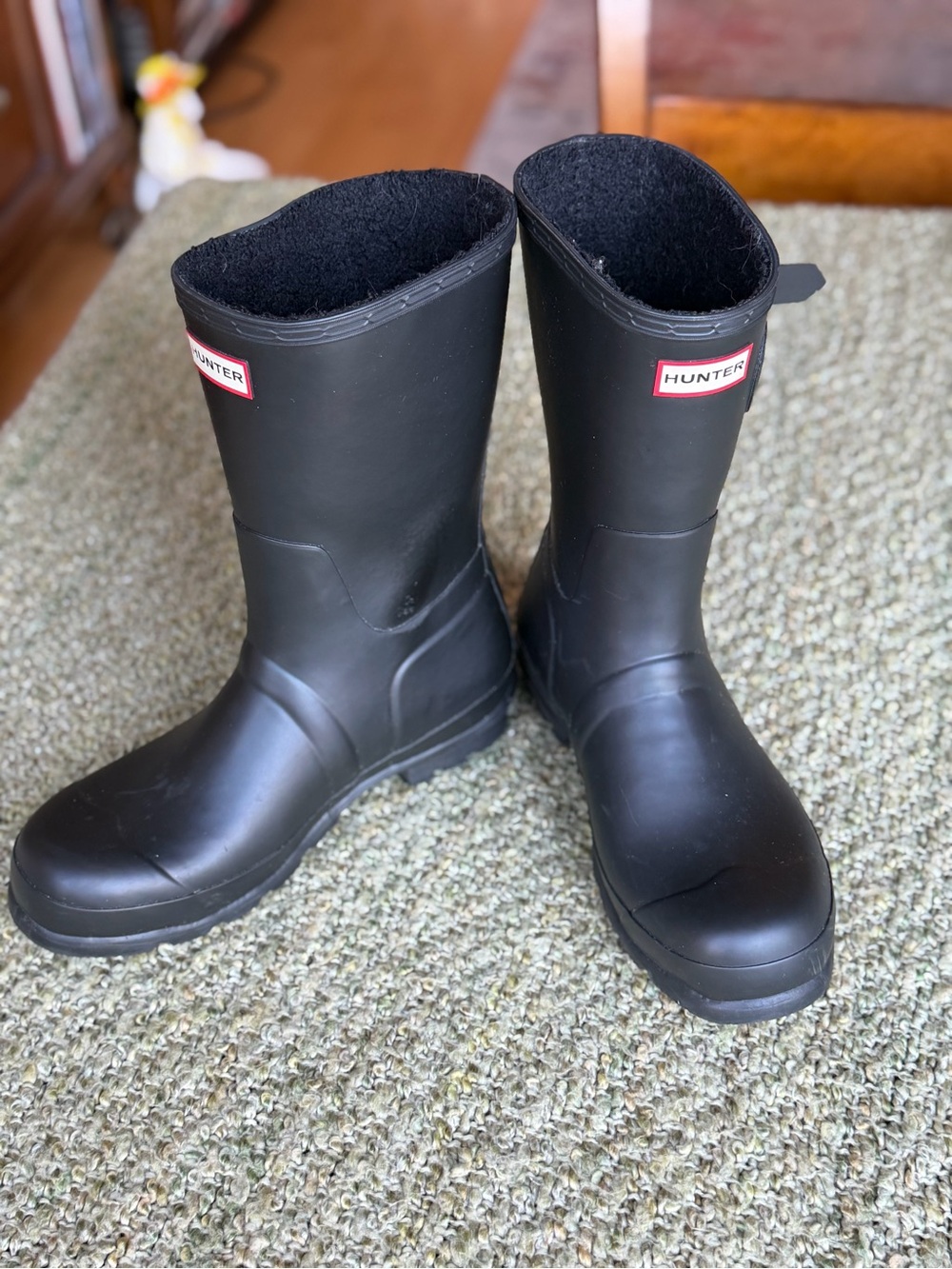 Hunter Original Tall Rain Boots, Matte Black, Men’s 11 - Picture 2 of 3
